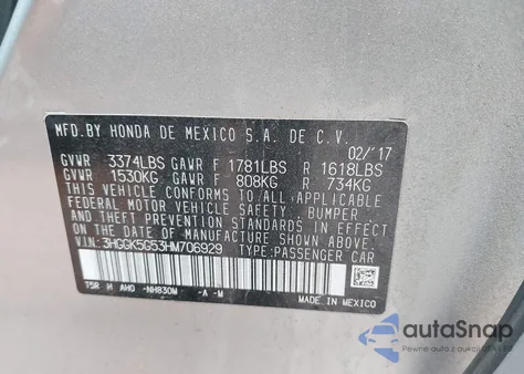 2017 Honda Fit Lx из США, поврежденный, VIN 3HGGK5G53HM706929